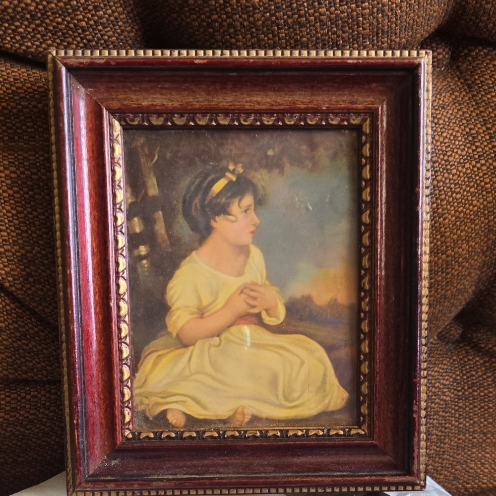 Vintage Lithograph "Age of Innocence" by Sir Joshua Reynolds. 6" X 7"